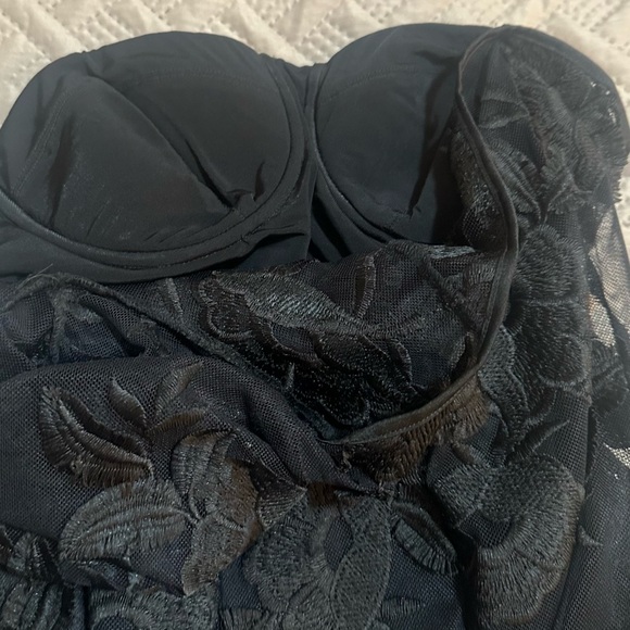 Women’s MARCIANO Los Angeles Elegant Black Lace Embroidered Flowers Whimsigoth S - Picture 8 of 12